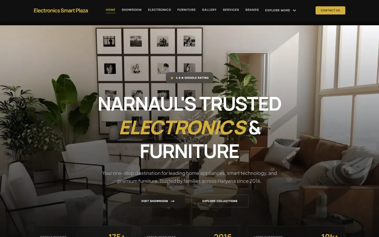 Electronics Smart Plaza website home page on desktop